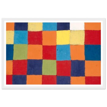 Vibrant Geometric Abstract Art Print - Classic Matte Paper Framed Poster in Multiple Sizes and Frame Finishes