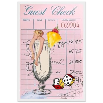 Retro Cocktail Party Matte Framed Poster - Vintage Pop Art Print with Custom Frame & Size