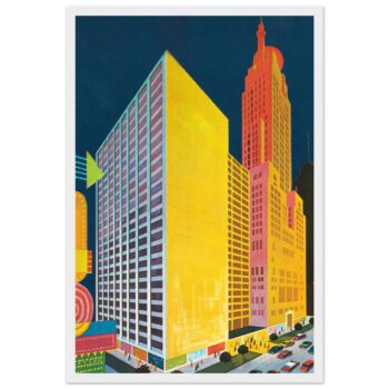 Vibrant Cityscape Pop Art Framed Poster - Classic Matte Paper Print