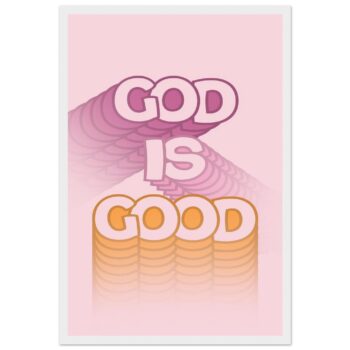 Positive Vibes 'God Is Good' Wooden Framed Poster - Uplifting Decor in Your Choice of Frame